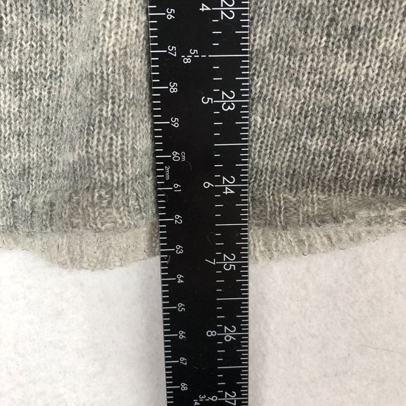 Coldwater Creek Women's Size Medium Grey Wool Blend Cowl Neck Knit Sweater - Picture 5 of 9